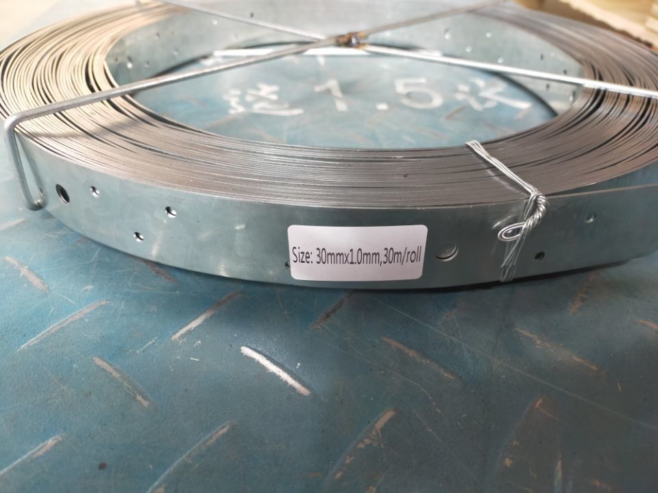 Silver Galvanized Steel Coil Lumberlok Strap Brace Hoop Iron for Wall and Roof Tensioning