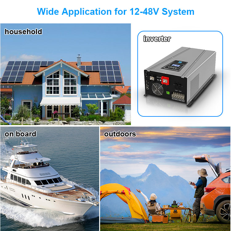 5kva Off Grid Pure Sine Wave 40Hz-70Hz 5000 Watt Dc To Ac UPS Power Inverter