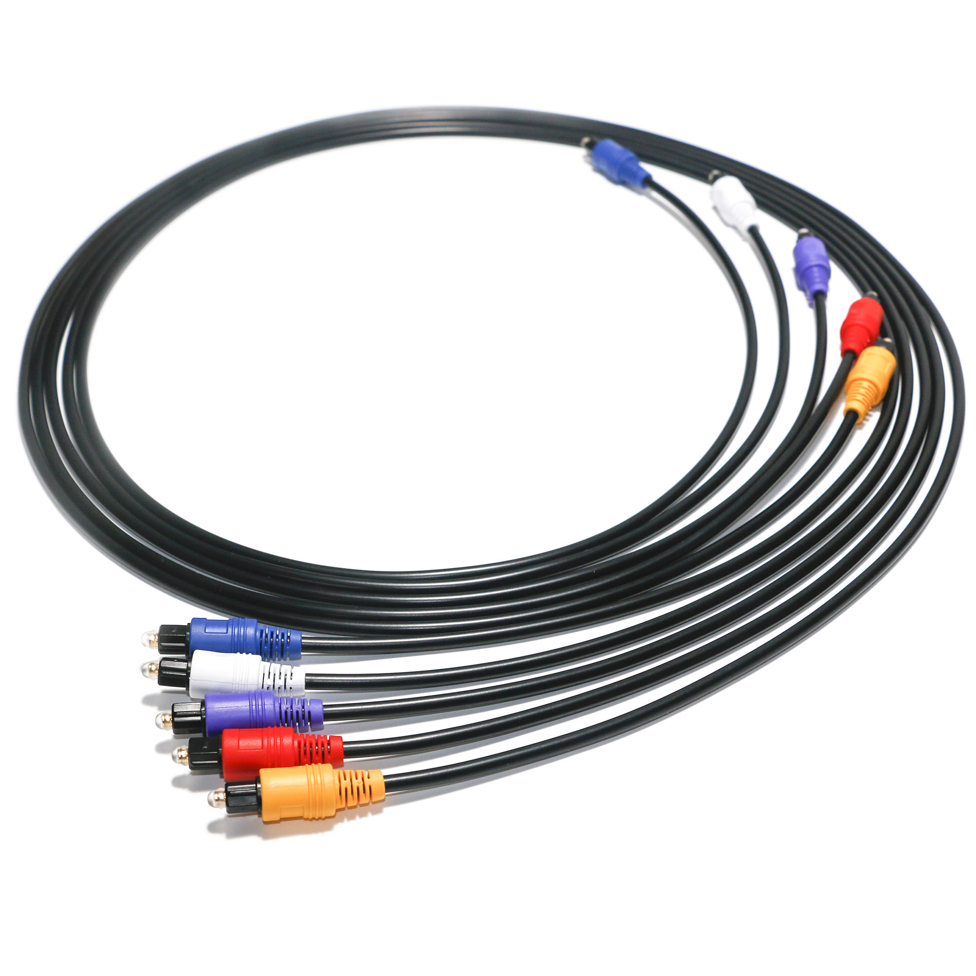 RCA Cable Optic Digital Audio Cable 5 Color Plastic Connector 1.5m - 5m For DVD CD Player