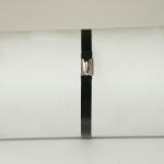 UV Resistant Black 316 Stainless Steel Cable Ties Polyester Coated SS Zip Ties