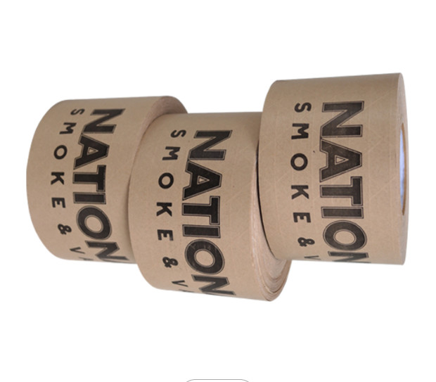Self Adhesive Gummed Brown Paper Tape Logo Printed Kraft Tape