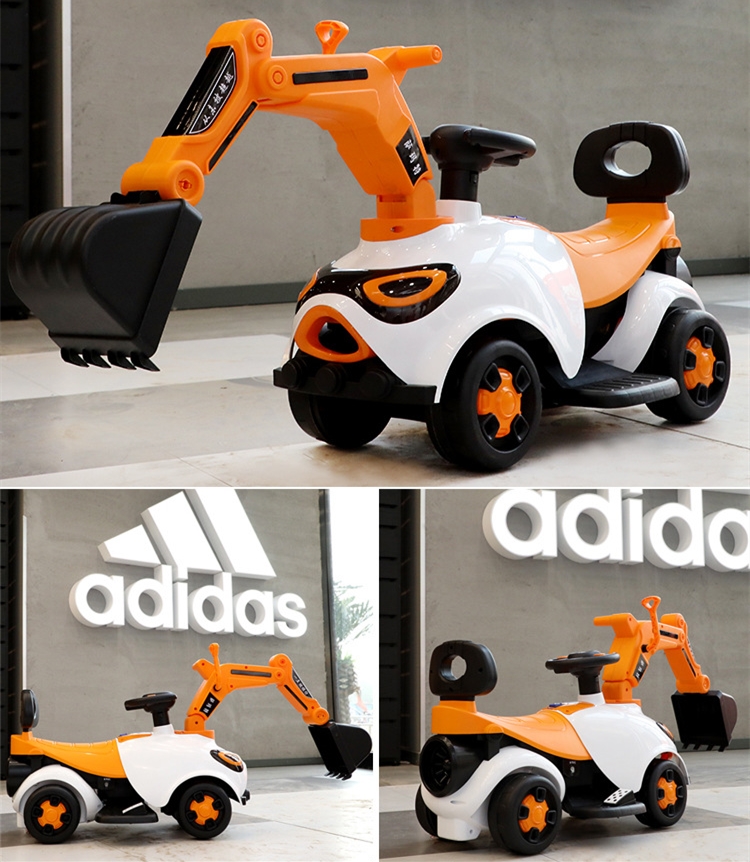Children's Plastic Electric Excavator Outdoor Car With Battery Toy Car Motor 6V380*1