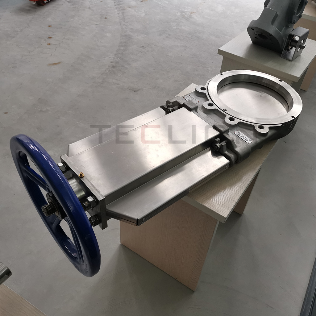 DN300 Stainless Steel Knife Pneumatic Gate Valve With Actuator OBM