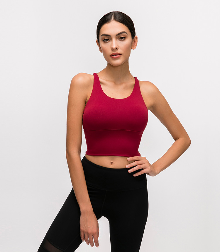 2021 popular Criss Cross Back Yoga top Women'S activewear Sports Fitness Bra
