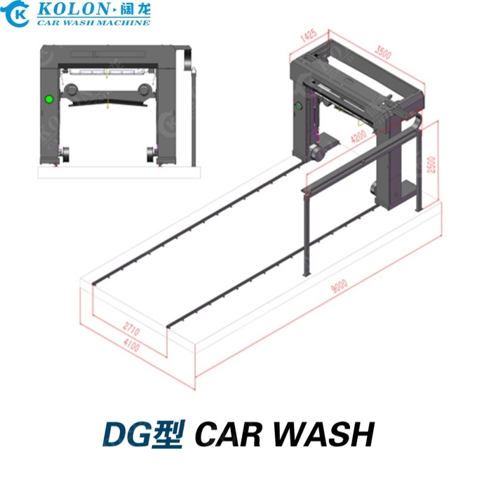 Roll Over 5 Brushes Automatic Bus Washing Machine Blower Fixed KL-YK450 auto bus washer