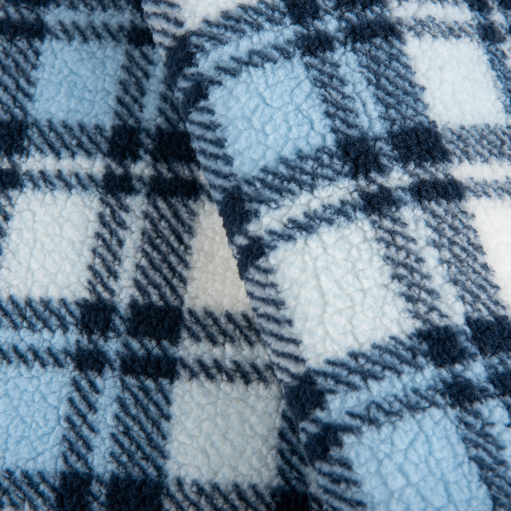 Printed 100% Polyester Textile Sherpa Fleece Fabric For Garment In TWILL Style