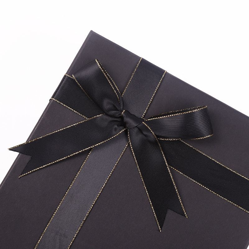 Ribbon Bow Tie Lid and Base Carton Box, Luxury Gift Paper Packaging Boxes