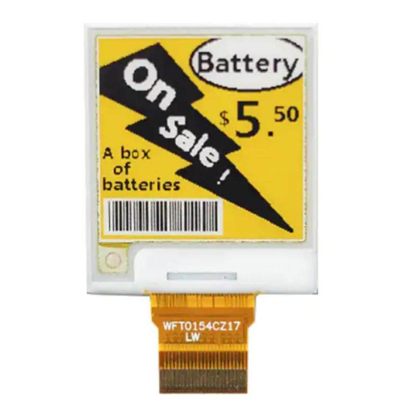 E-ink 1.54 inch 200*200 dots SPI interface, 1.54" 3 colors EPD 24 pins ESL e-paper module digital display