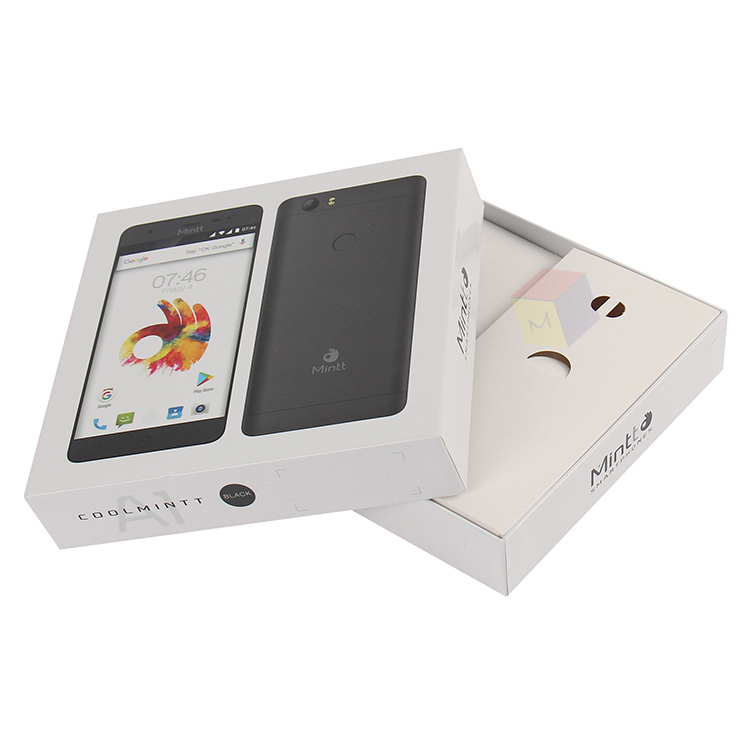Rigid Cardboard Electronic Packaging Box Corrosion Proof Mobile Phone Box With Lid