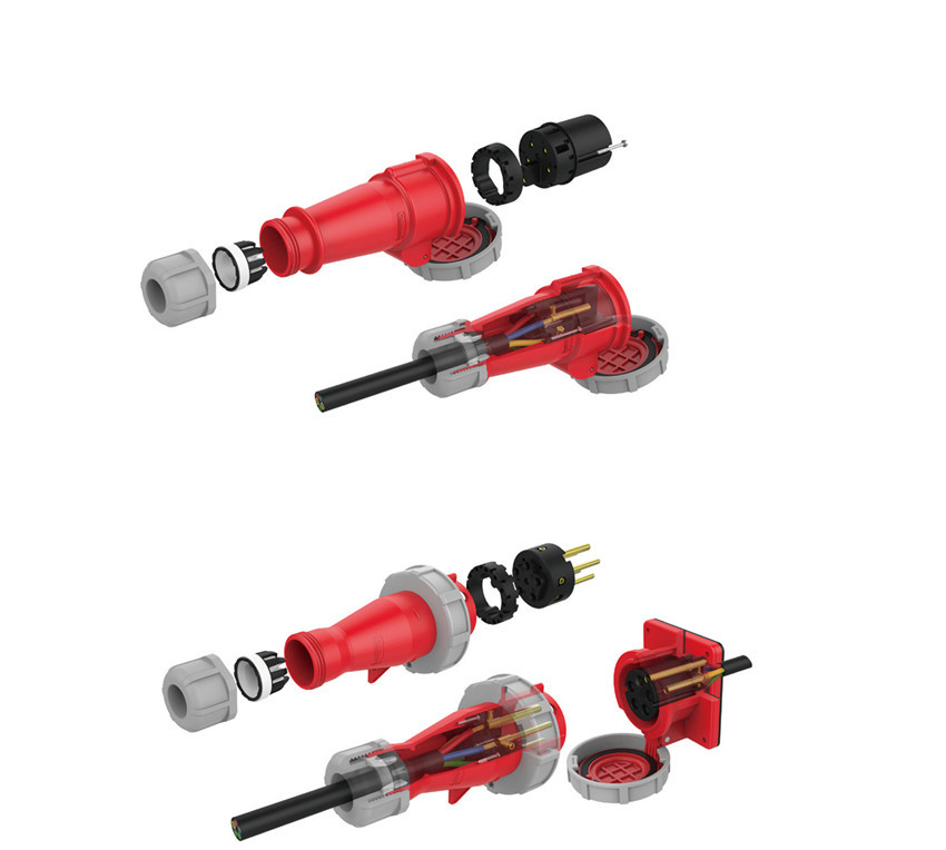 16 amp CE certificated 4 pole industrial equipment installation fitting Connector for aviation and dock