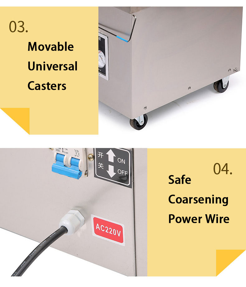 Vacuum Packing Machine DUOQI DZ-350 for Meat Fish Paste Sealing in Retail Market