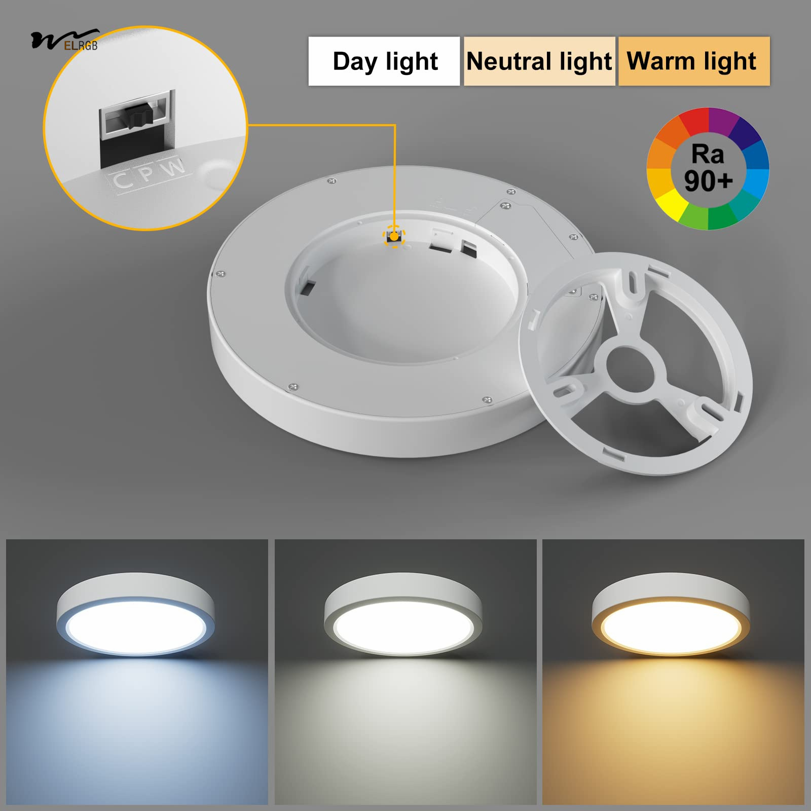 12W LED Modern Style Flat Ceiling Lamp LED Round Small Ceiling Light