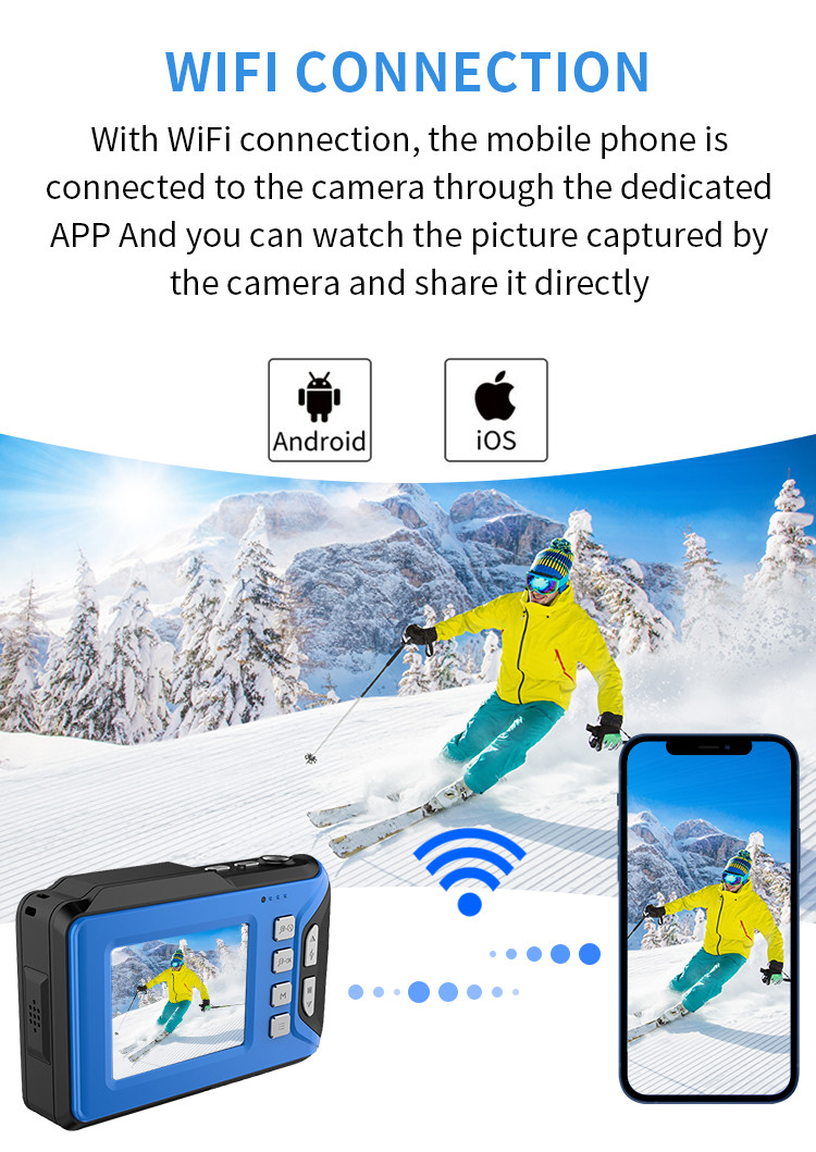 2.7" Dual Screen Digital Camera MIC 2.4G Remote Controller WIFI Support 4k HD DV Camcorder