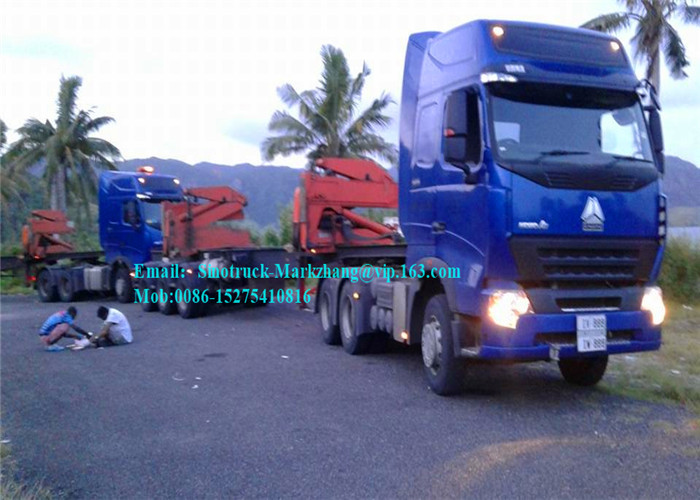 A7 10 Wheeler Port Handling Equipments Box Loader Trailer 45-100 Tons Load Capacity