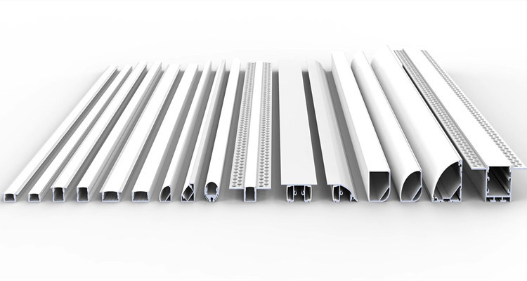 Aluminium Alloy Extrusion Channel Profiles With PC PMMA Diffuser Accessories For Led Strip Light