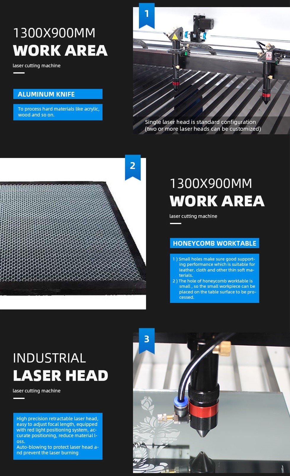 CO2 1390 Laser Engraving Machine 220V-240V Double Head Laser Cutter Machine