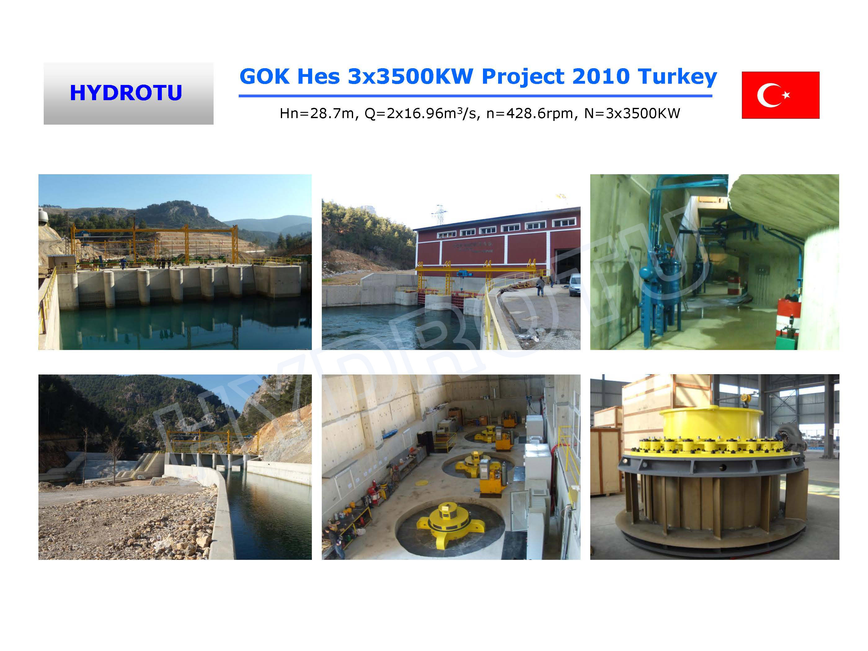 Low Head Hydropower Stations Kaplan Water Turbine With Synchronous Generator