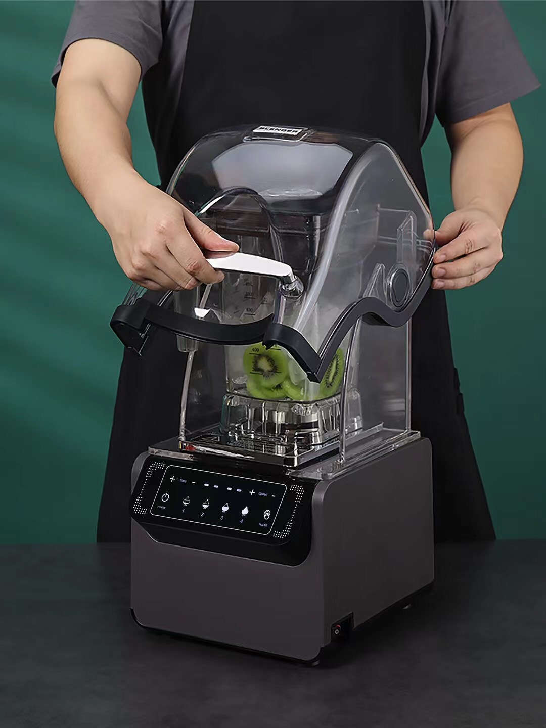 DIY Commercial Blender Multi-purpose Low Noise Smoothie Blender with Programmable Loops