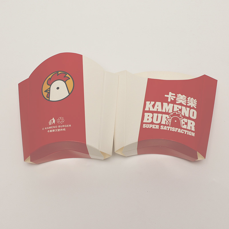 Paper Disposable Food Packaging Box Take Away French Fries Holder