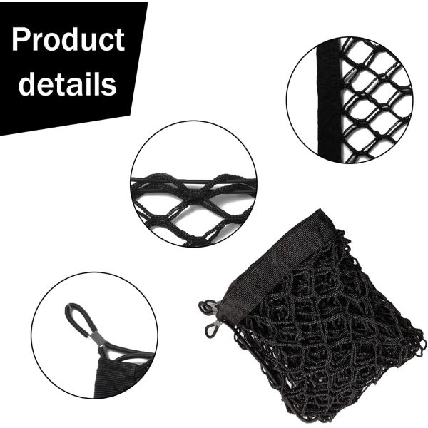 Cargo Net Stretchable, Car Exterior Accessories, Adjustable Elastic Trunk Storage Net With Hook For SUVs, Cars And Trucks Cargo Nets Durable Truck