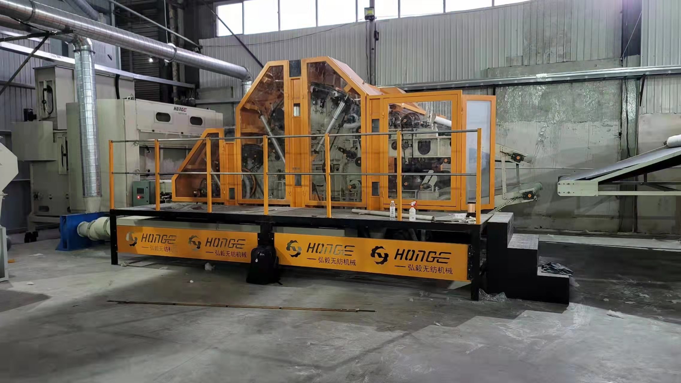 HONYI 80m/min Double Cylinder Wool Nonwoven Carding Machine for sale