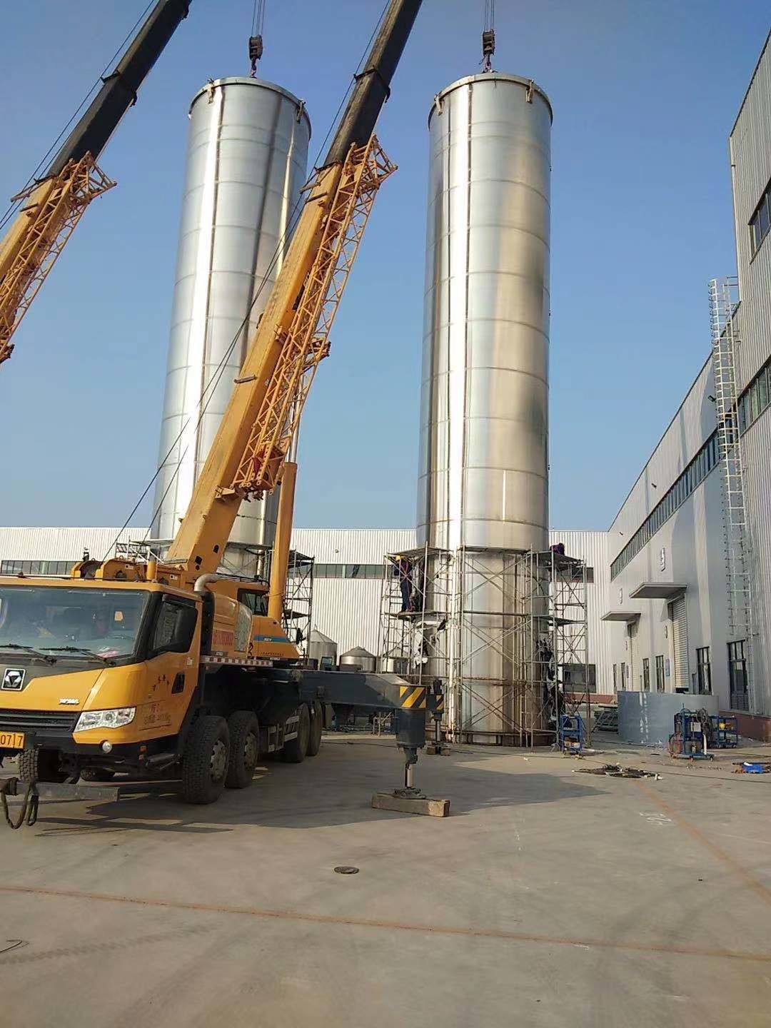 Outdoor Stainless Steel Tanks Milk Storage Silo 10000 Gallon