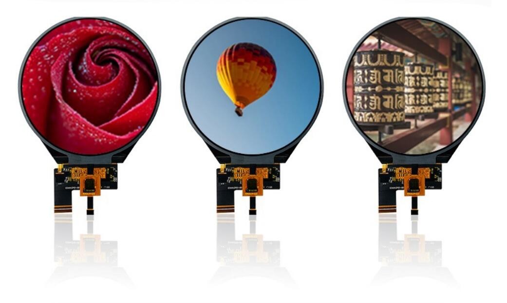 3.4 Inch Round LCD Panel 800x800 Capacitive Touch LCD Module 380 Cd/M2