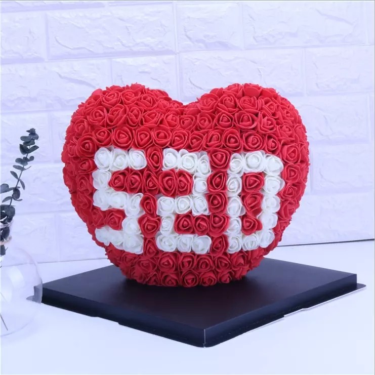 Wholesale Price 40CM Roses Bear with Diamond for Valentines Day Gift