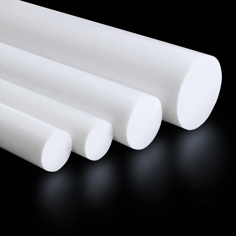 Extruded Pure White PTFE Rods Customized Size Corrosion Resistant