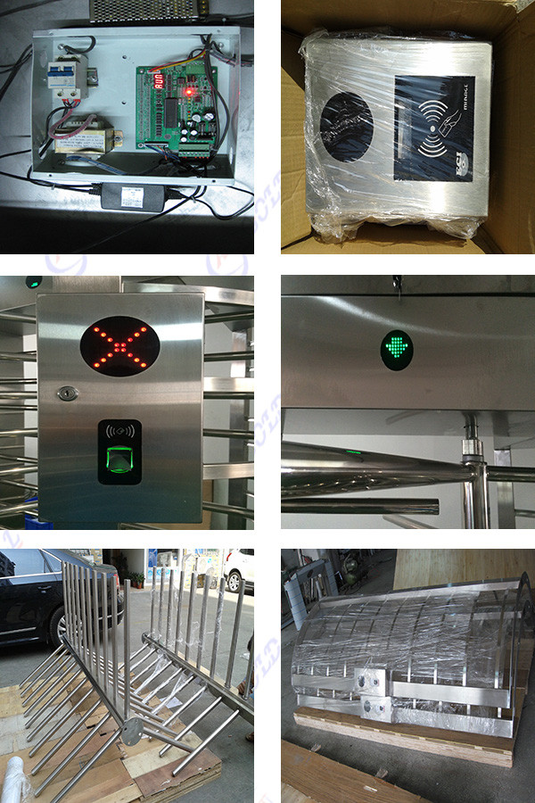 Bar Code / Bimetric Full Height Door All In One System Indoor Entrance Gate RS485 0