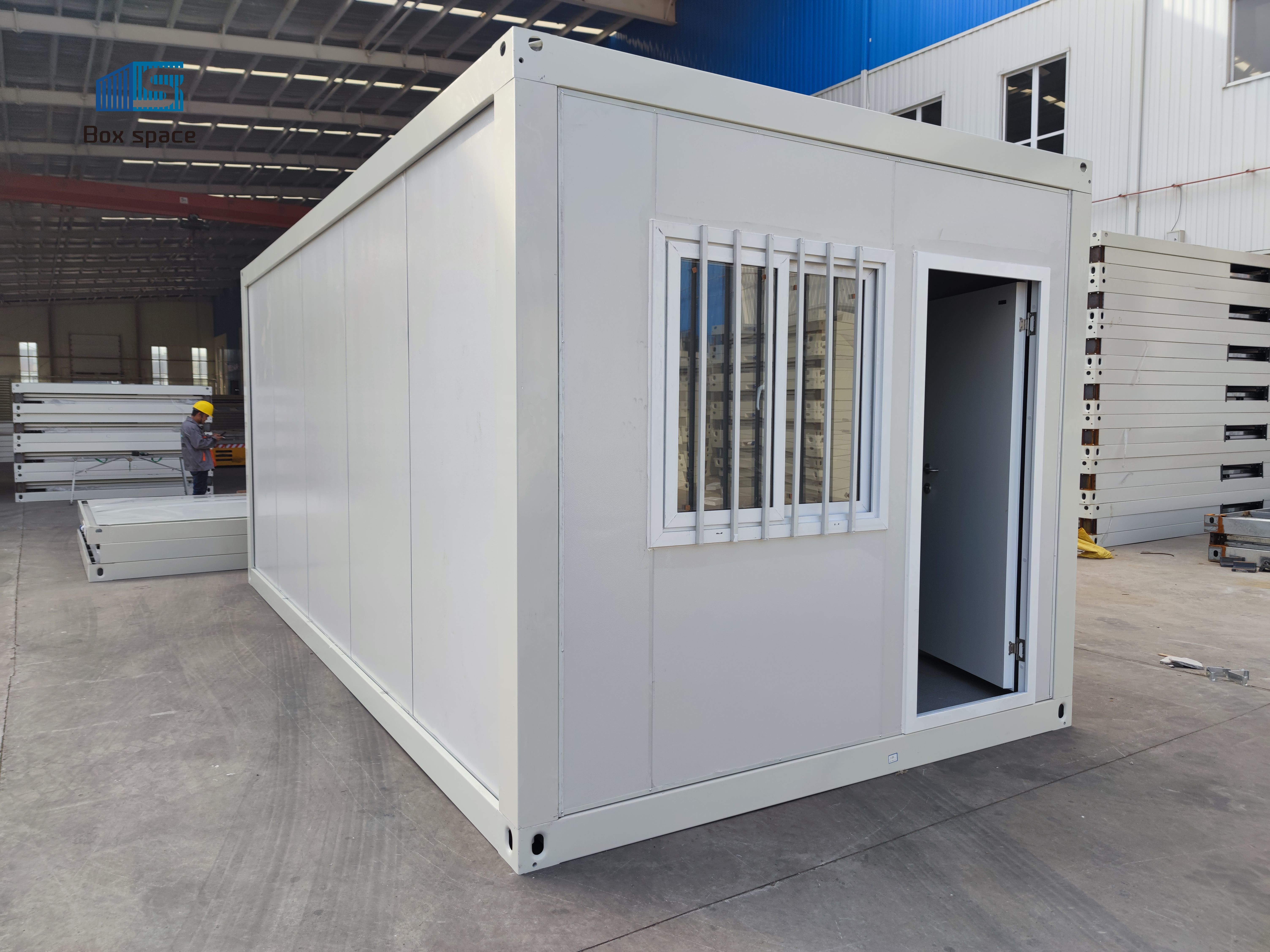 Galvanized Steel Foldable Container Homes , Powder Coating Prebuilt Container Homes