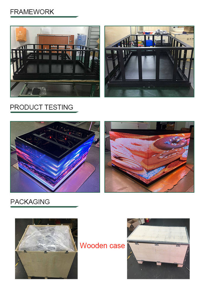 Irregular Shape Cube Magic Square P4 Flexible Led Screen