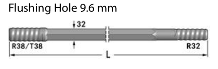 T38 Hex 32mm R32 Thread Drill Rod R38 Hex 35mm R32 Drifter Rod R32 R38 T38 Hex Rod