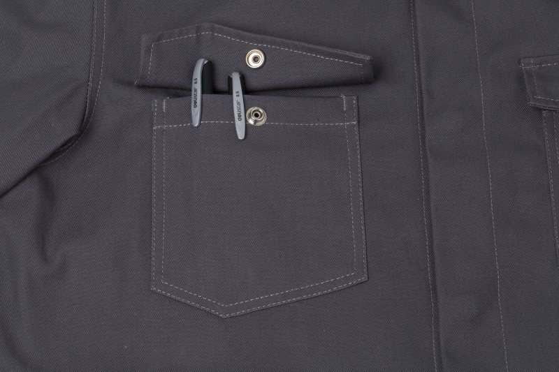 350gsm Fr Rated Winter Coats , EN11611 Fire Retardant Apparel With Studs