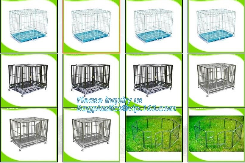 Manufacturer wholesale stainless steel metal large small foldable carriers cheap pet dog cage, Large Steel Dog Cage For