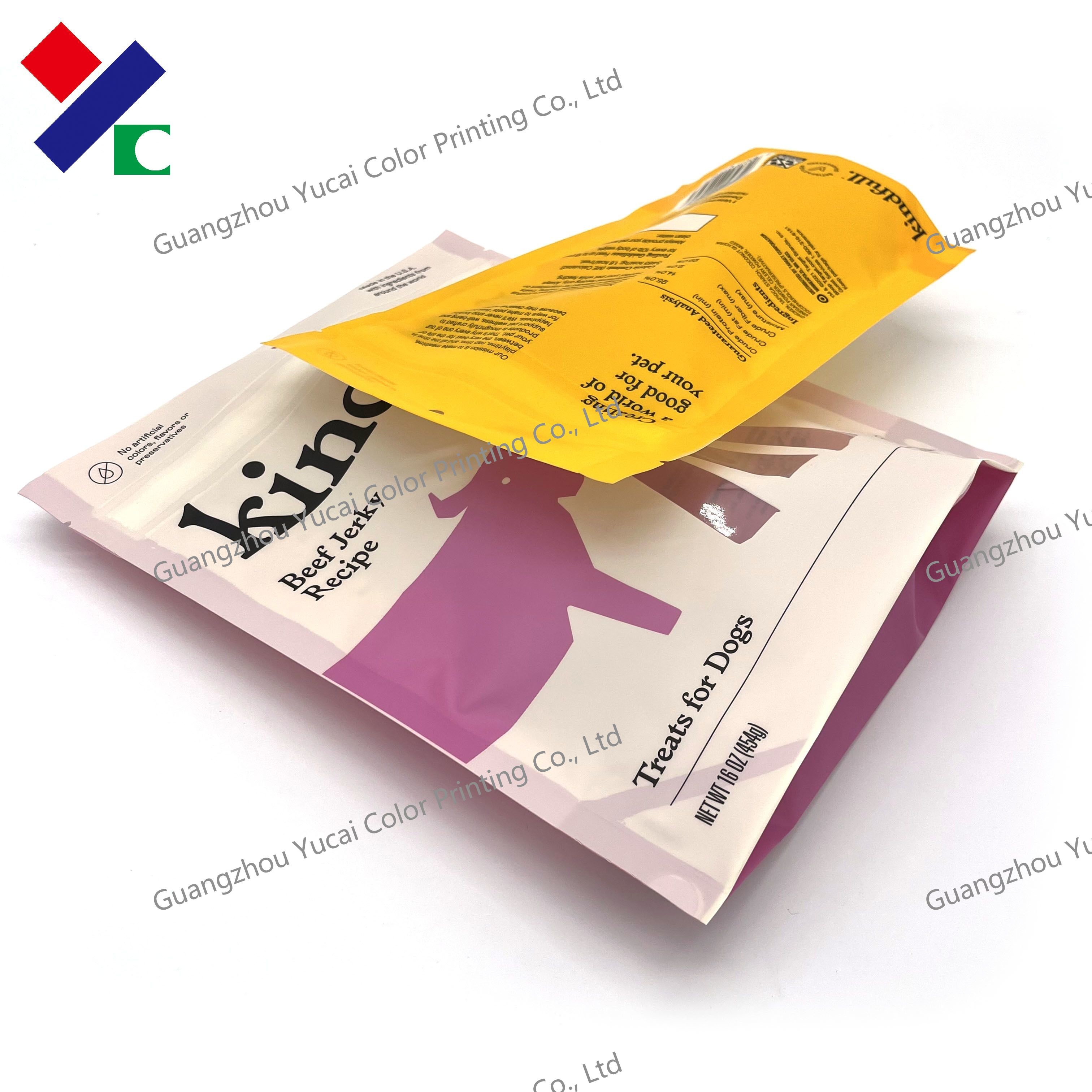 Spot Color Stand Up Zipper Pouch For Snack Packaging Food Bag