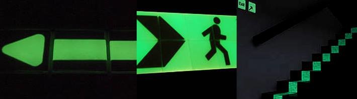 Anti Wear Photoluminescent Vinyl Tape PET Glowing Fluorescent Vinyl Tape