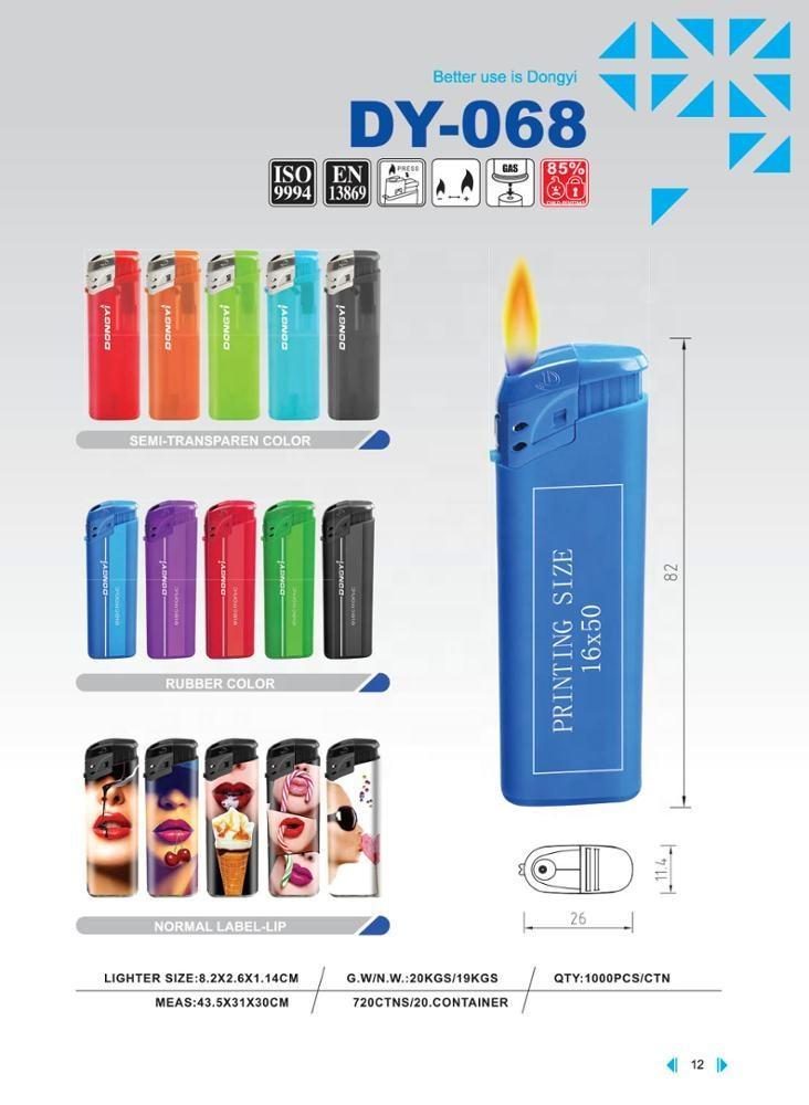 Colorful High Quality EUR Standard Plastic Electric Lighter with Custom Pattern-Fruits