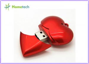China Plastic Red Heart USB Flash Memory USB Device Full Capacity 1GB / 2GB / 4GB on sale