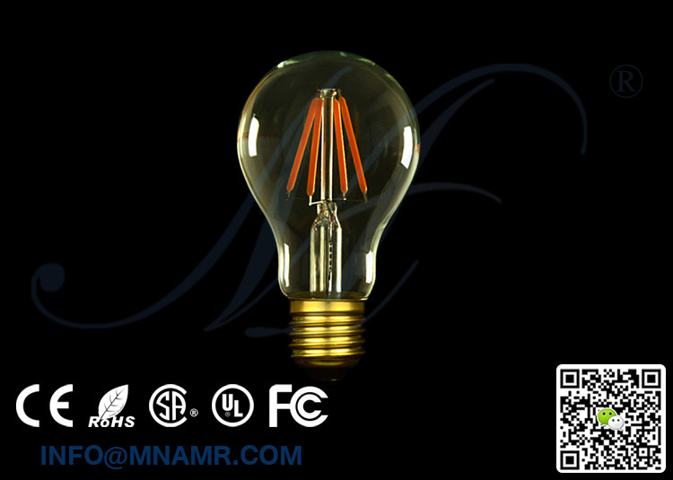 High Quality A19 A21 A23 LED Edison Bulb 2W 4W 6W 8W Glass Shade Gold Standard E26 Lamp Base