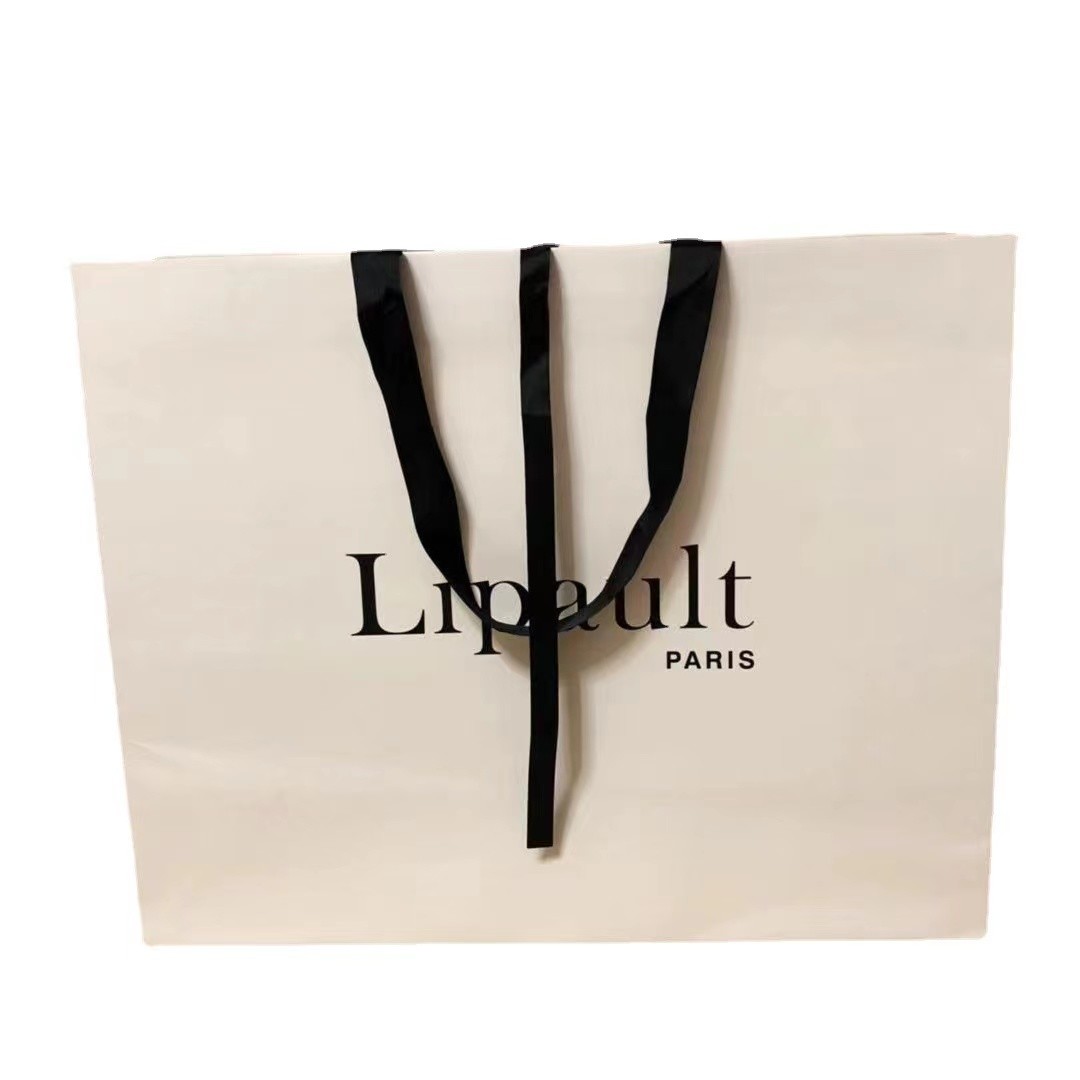 175gsm Lotus Color Goose Yellow Garment Paper Bags For Clothing Store