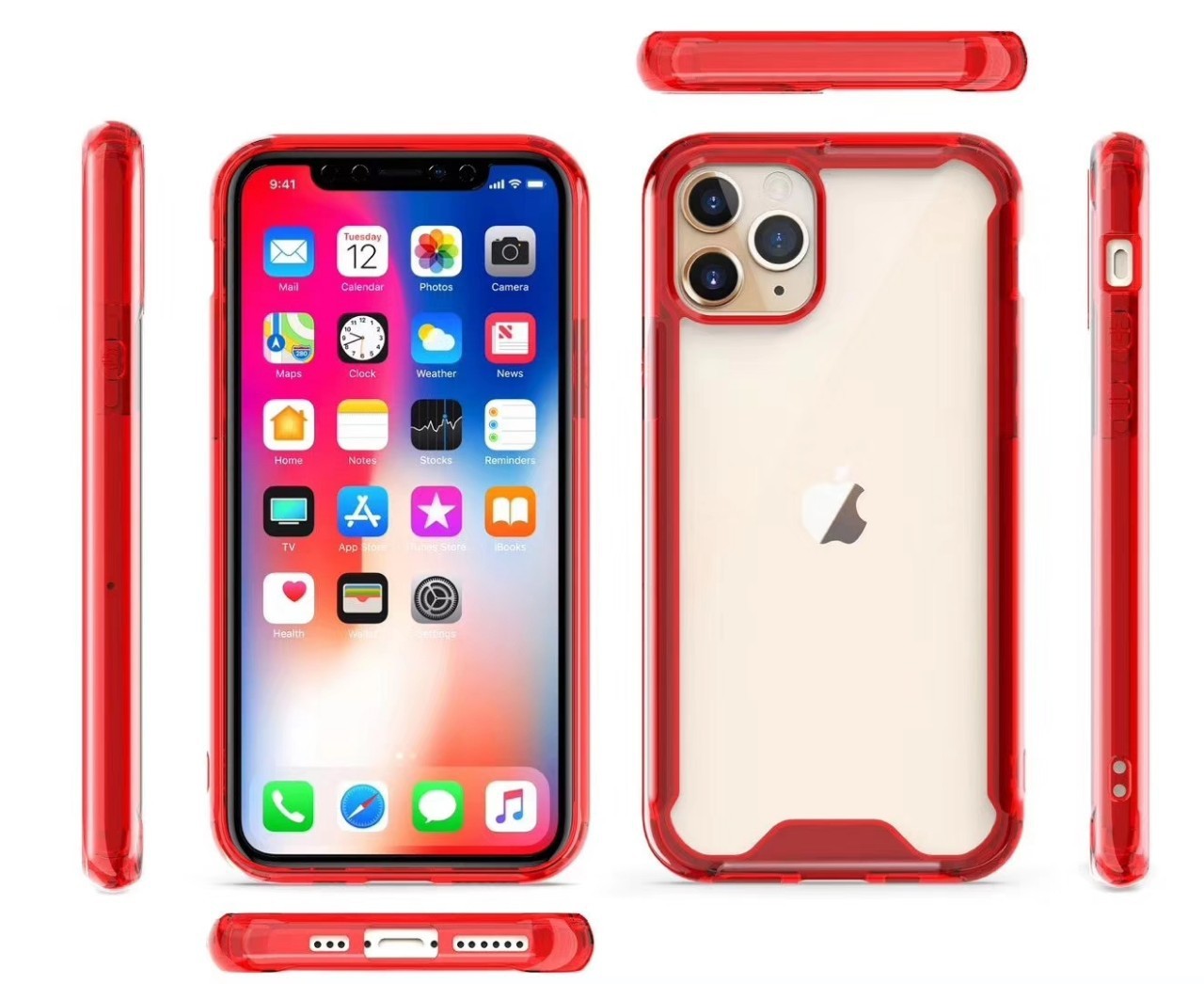 TPU Acrylic Hybrid Heavy Duty Shockproof Phone Case For Iphone 11
