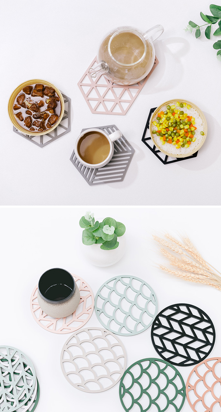 Eco Friendly Bendable Round Silicone Coffee Cup Coaster
