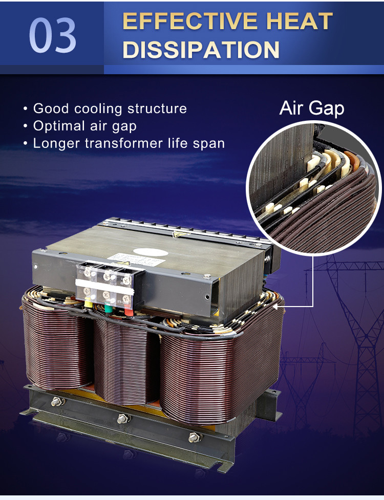Single And Three Phase Dry Type Transformer 1-1000kva Copper Alumnium