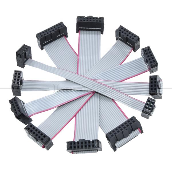 Customized 6P 8P 10P 14P 16P 20P 26P 34P 40P 1.27mm 1.0mm 2.0mm 2.54mm Pitch IDC Flat Ribbon Cable