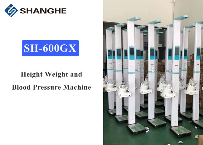 Identity Card Barcode Login Health Check Kiosk For Height / Weight / Bmi / Blood Pressure
