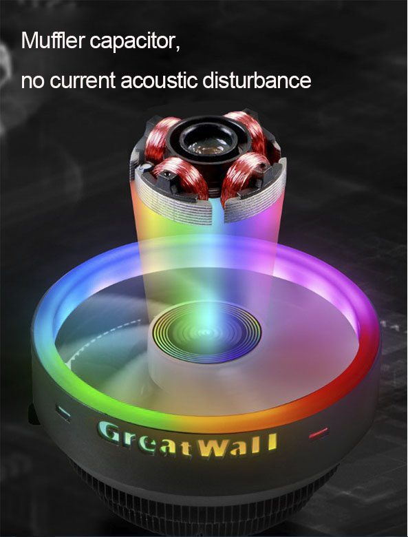 62CFM Personal Computer CPU RGB Cooling Fan Air Heatsink Cooler Heat Radiator Fans Ventilador for PC Desktop