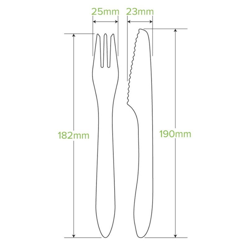 190Mm Disposable Biodegradable Wooden Knife Fork Napkin Cutlery Set Kraft Paper Wrapped For Hotel