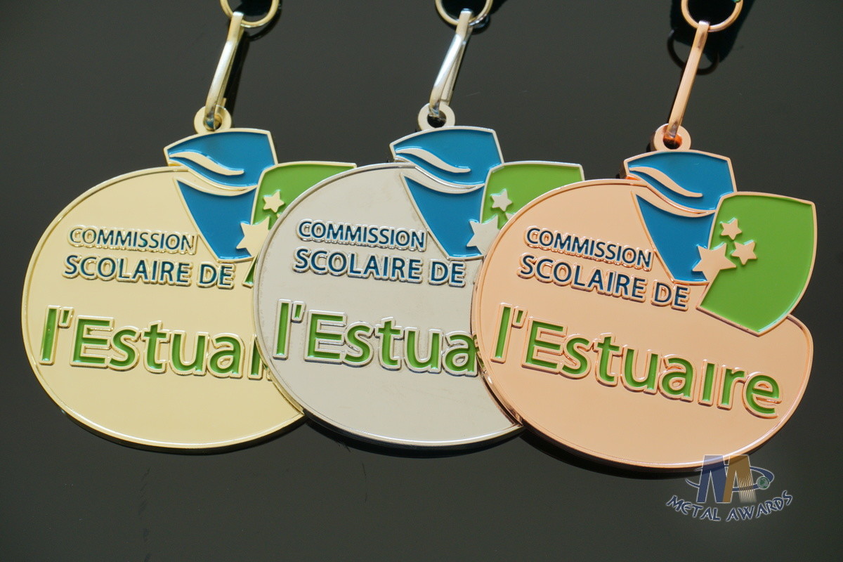 Zinc Alloy Award Coins Medallions Personized Color Filled Smooth Back