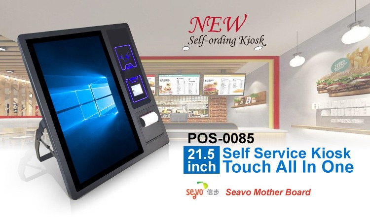 Bimi 21.5 inch Self-Payment Kiosk with Touch Screen Thermal Printer and 2D Scanner